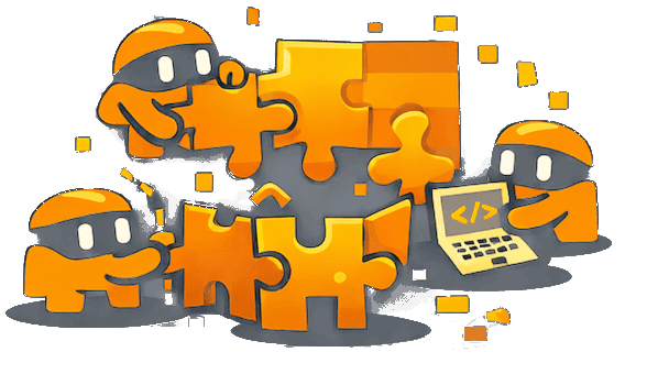 Illustration of AI agents coordinating to battle a boss monster